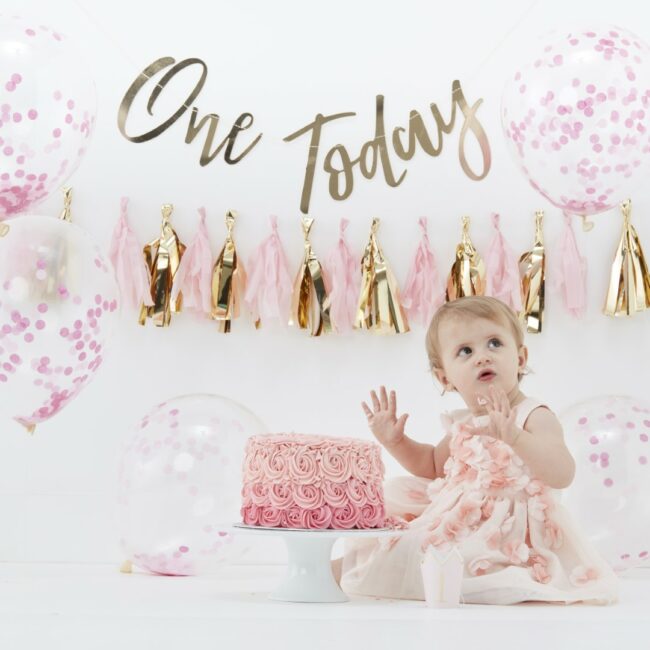 PINK BABY CAKE SMASH 1ST BIRTHDAY KIT - Image 4