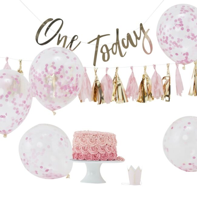 PINK BABY CAKE SMASH 1ST BIRTHDAY KIT