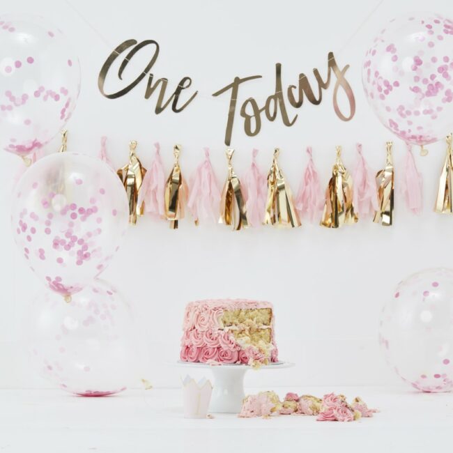 PINK BABY CAKE SMASH 1ST BIRTHDAY KIT - Image 3