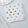 GOLD FOILED POLKA DOT PARTY NAPKINS 20PCS - Image 3