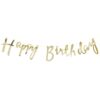 GOLD HAPPY BIRTHDAY BUNTING BANNER