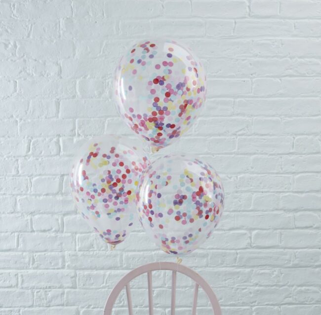 CONFETTI FILLED BALLOONS - 5PCS - Image 4