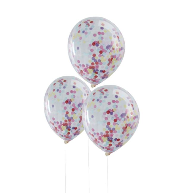 CONFETTI FILLED BALLOONS - 5PCS