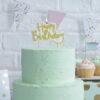 GOLD GLITTER HAPPY BIRTHDAY CANDLE - Image 2