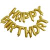 BUNTING FOIL BALLOON HAPPY BIRTHDAY GOLD 33CM