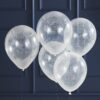 SILVER ANGEL HAIR CONFETTI BALLOONS 5PCS - Image 2