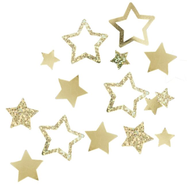 GOLD FOILED STAR SHAPED TABLE CONFETTI 13GR