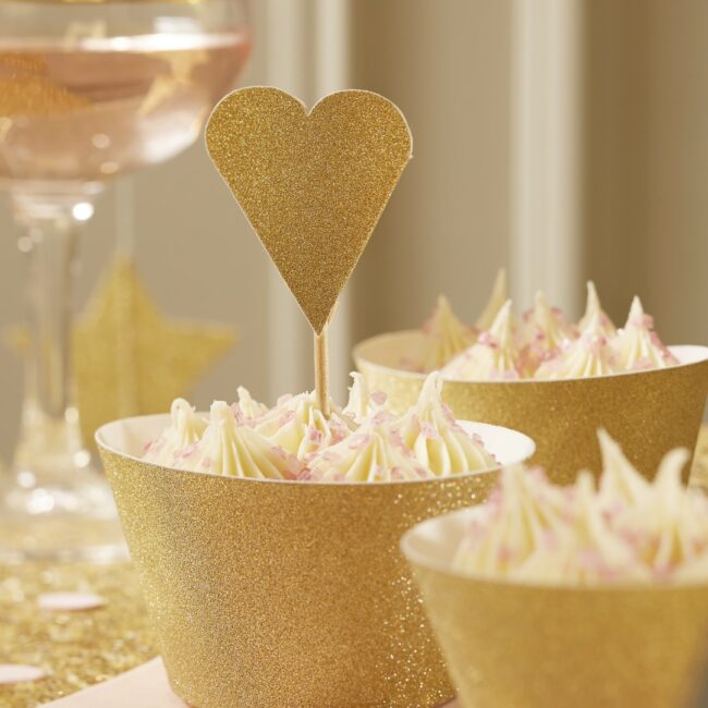 HEART CUP CAKE TOPPERS 10,5CM 12PCS - Image 3
