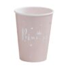 PINK & SILVER FOILED PRINCESS PAPER CUPS - 8PCS