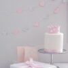 PINK & SILVER GLITTER HEART GARLAND - Image 2