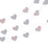 PINK & SILVER GLITTER HEART GARLAND