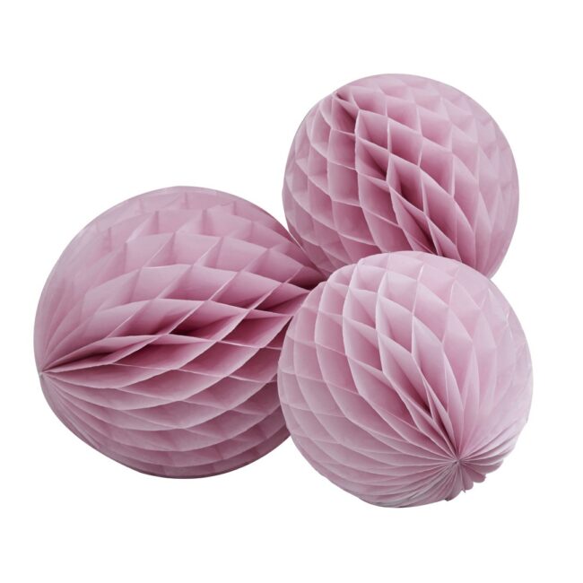 PAPER HONEYCOMB PINK 3PCS