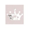 PINK & SILVER FOILED TIARA PAPER NAPKINS - 16PCS
