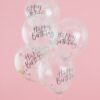HAPPY BIRTHDAY PASTEL CONFETTI BALLOONS - 5PCS - Image 2