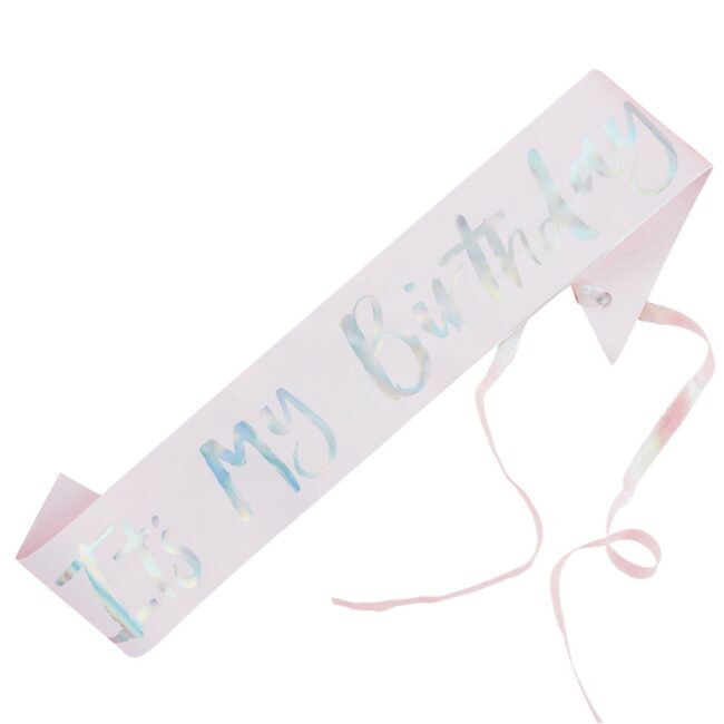 PASTEL PINK ITS MY BIRTHDAY SASH
