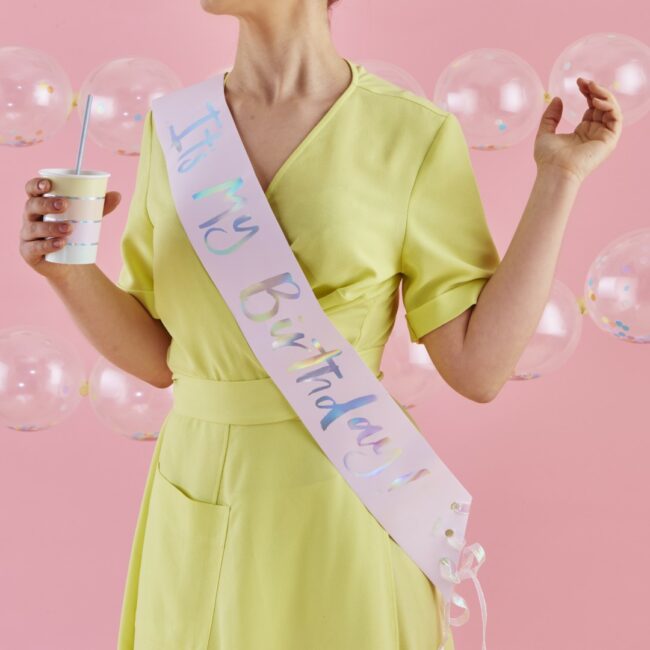 PASTEL PINK ITS MY BIRTHDAY SASH - Image 3