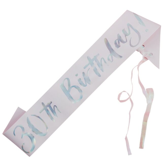 30TH BIRTHDAY SASH