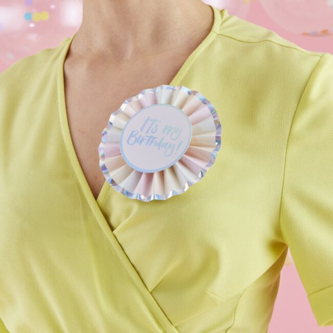 ITS MY BIRTHDAY IRIDESCENT BIRTHDAY BADGE - Image 4