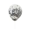 BLACK CONFETTI BALLOONS 5PCS