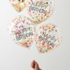 HAPPY BIRTHDAY RAINBOW CONFETTI BALLOONS - 5PCS - Image 2