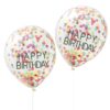HAPPY BIRTHDAY RAINBOW CONFETTI BALLOONS - 5PCS