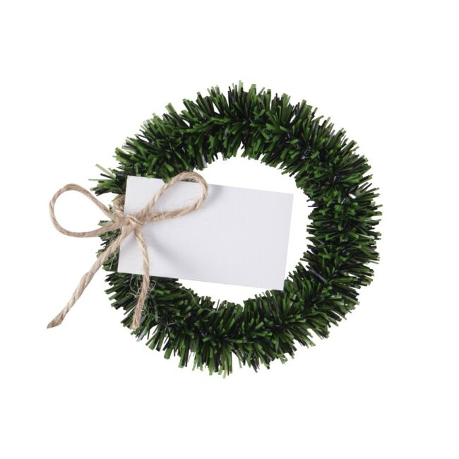 CHRISTMAS WREATH NAME PLACE CARDS HOLDERS 4PCS