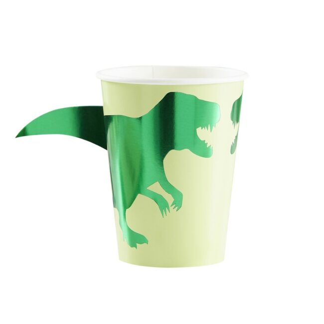 PAPER DINOSAUR CUPS - 8PCS