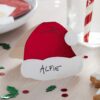 SANTA HAT CHRISTMAS PLACE CARDS 10PCS - Image 2