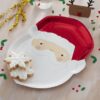 SANTA CHRISTMAS PAPER PLATES RED FOILED 8PCS - Image 3