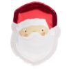 SANTA CHRISTMAS PAPER PLATES RED FOILED 8PCS