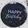 HAPPY BIRTHDAY PAPER PLATES IRIDESCENT FOILED 8PCS - Image 2