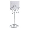 SILVER STAR SHAPED PLACE CARD HOLDERS - 6PCS