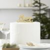 CAKE TOPPER MERRY CHRISTMAS GOLD ACRYLIC 13X11CM - Image 2