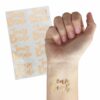 ''TEAM BRIDE'' TEMPORARY TATTOOS ROSE GOLD 16PCS - Image 2
