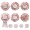 HENS PARTY BADGES PINK & ROSE GOLD 6PCS