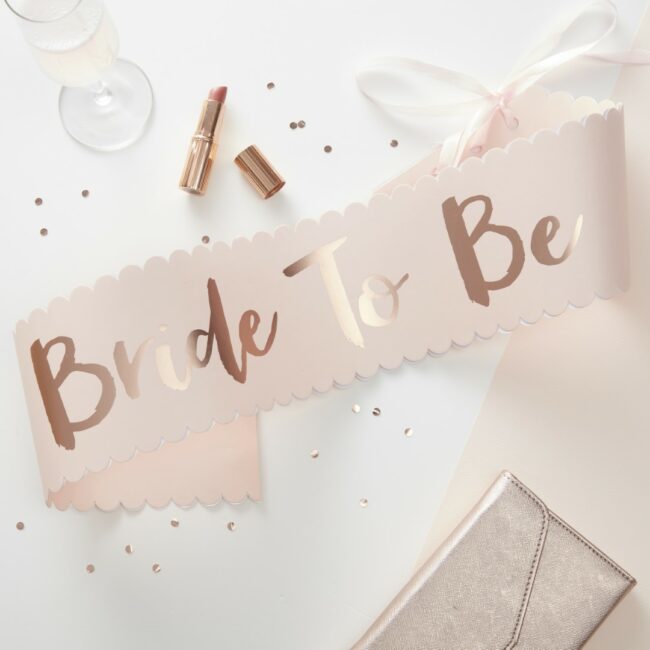 PINK & ROSE GOLD ''BRIDE TO BE'' SASH - Image 4