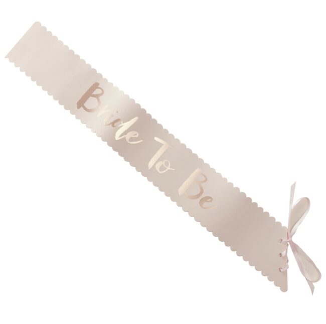 PINK & ROSE GOLD ''BRIDE TO BE'' SASH - Image 2