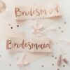 HENS PARTY BRIDESMAID SASHES PINK & ROSE GOLD 2PCS - Image 3