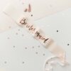 HENS PARTY BRIDESMAID SASHES PINK & ROSE GOLD 2PCS - Image 2