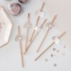 TEAM BRIDE HENS PARTY STRAWS ROSE GOLD 16PCS - Image 2