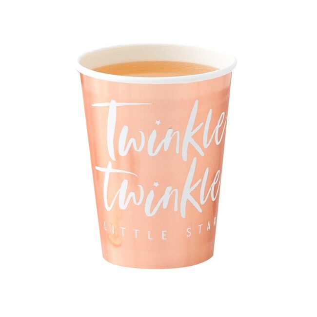 ROSE GOLD FOILED PAPER CUPS - 8PCS