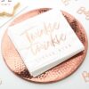 ROSE GOLD TWINKLE TWINKLE BABY SHOWER NAPKINS - 16PCS - Image 2