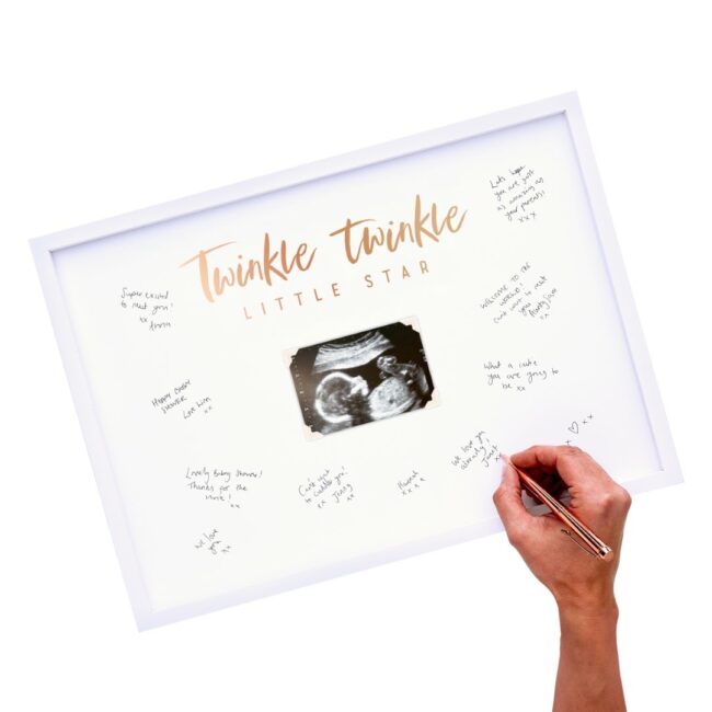 BABY SCAN FRAME BABY SHOWER GUEST BOOK ALTERNATIVE