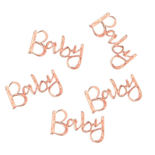 CONFETTI ROSE GOLD BABY SHOWER 5X3.5CM 14G