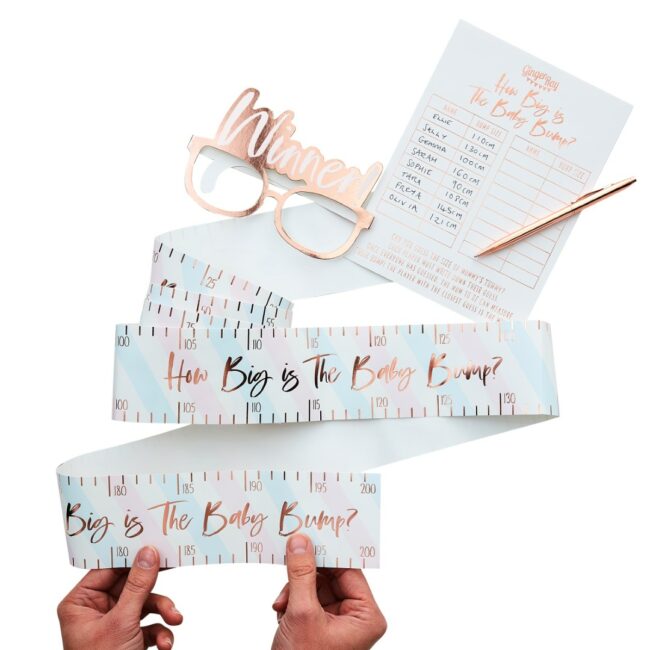 HOW BIG IS THE BABY BUMP BABY SHOWER GAME