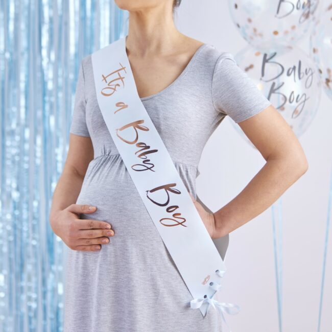 IT’S A BABY BOY BABY SHOWER SASH - Image 3