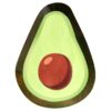 AVOCADO SHAPED PAPER PLATES 8PCS