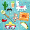 VIVA LA FIESTA MEXICAN PHOTO BOOTH PARTY PROPS - 10PCS - Image 2