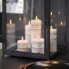 CANDLE PILLAR GREY 7X14CM - Image 2