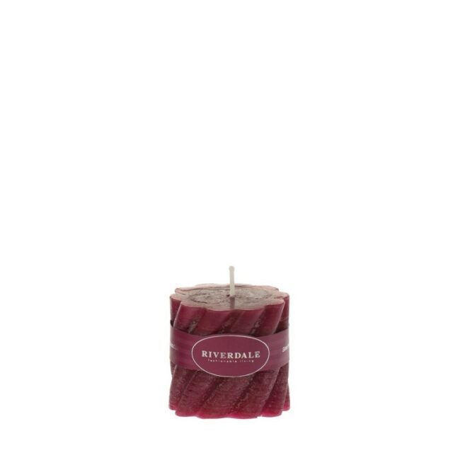 CANDLE SWIRL BURGUNDY 5X5CM